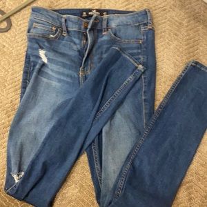 Hollister Ripped Medium Wash Jeans